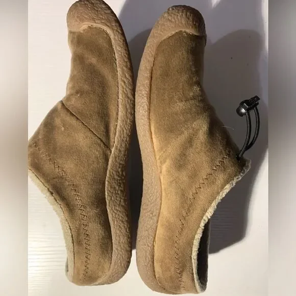 KEEN Velour or Faux Fur Howser III Slides Dark Earth Velour women’s Sz 8 - Picture 5 of 7